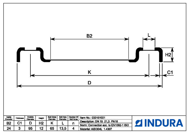 Loose flange pressed