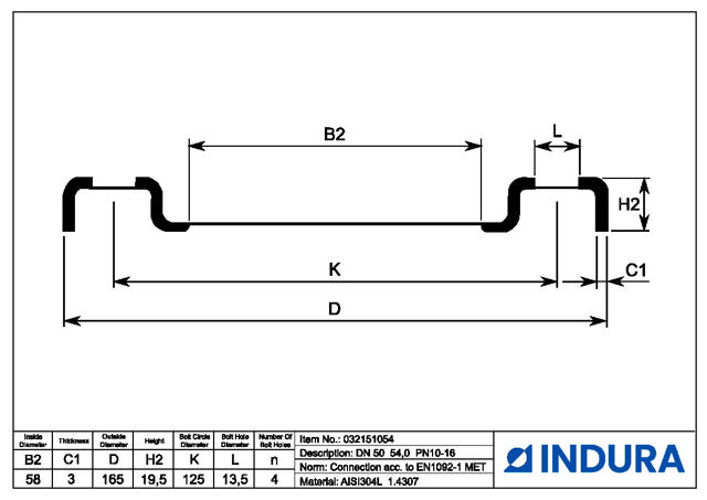 Loose flange pressed